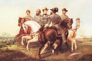 unknow artist Jefferson Davis and His Generals oil painting picture wholesale